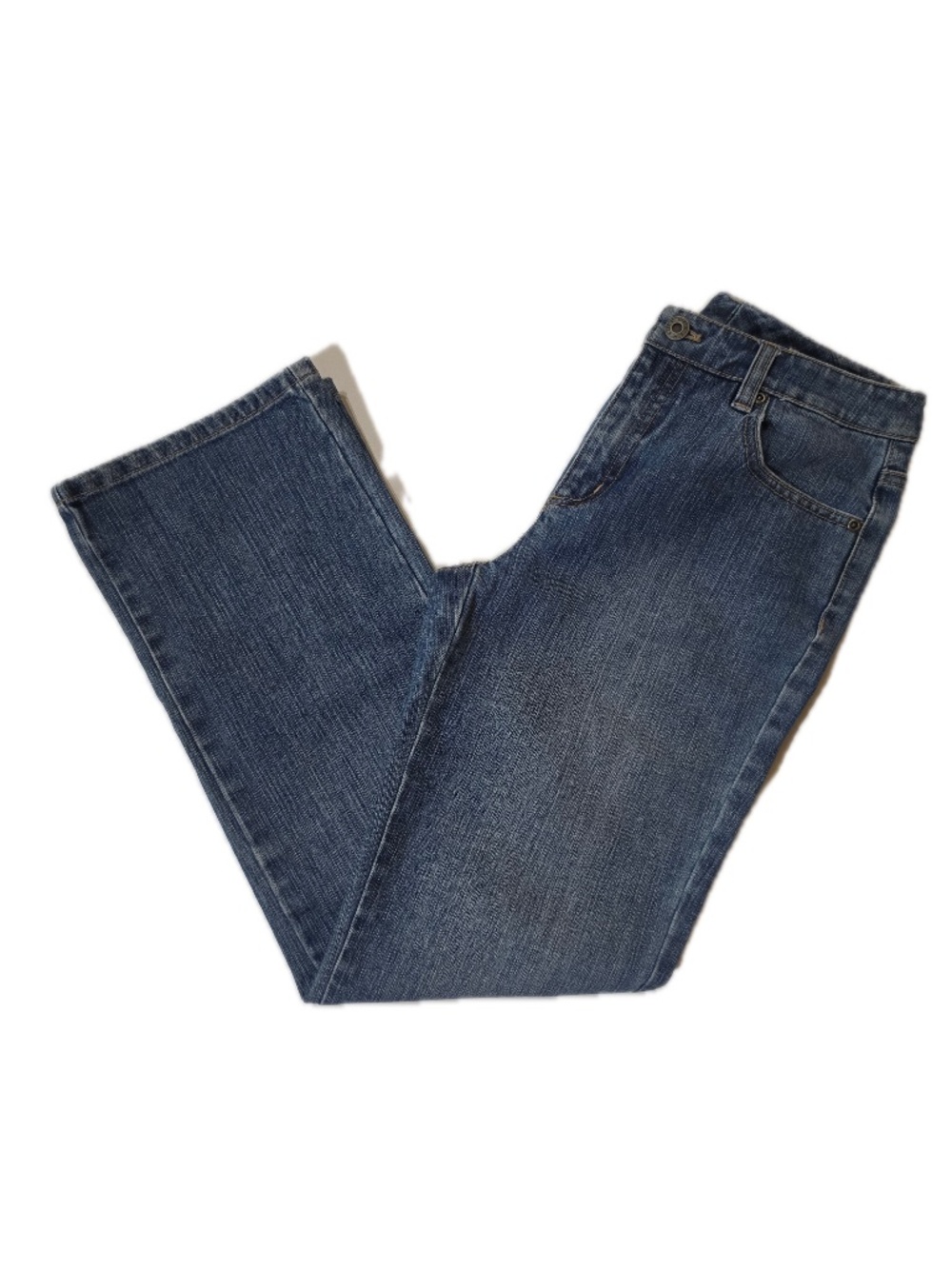 Talbots Jeans Womens 4 26 Petite Blue Bootcut Embroidered Medium Wash Denim